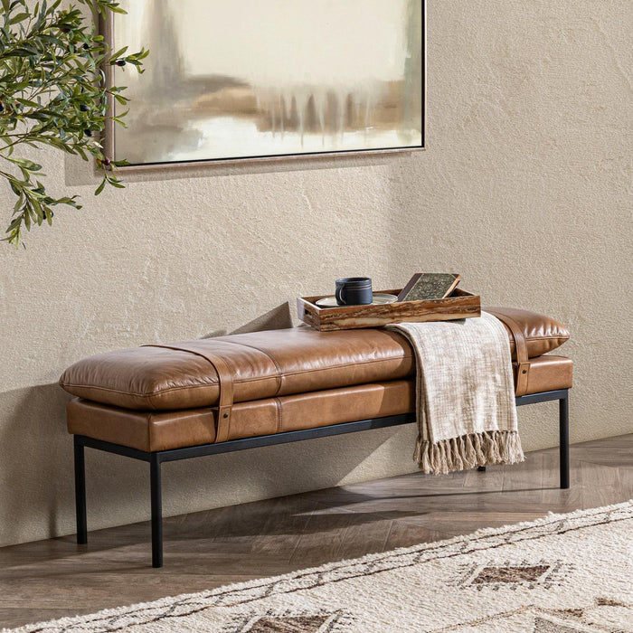 Leather Accent Benches