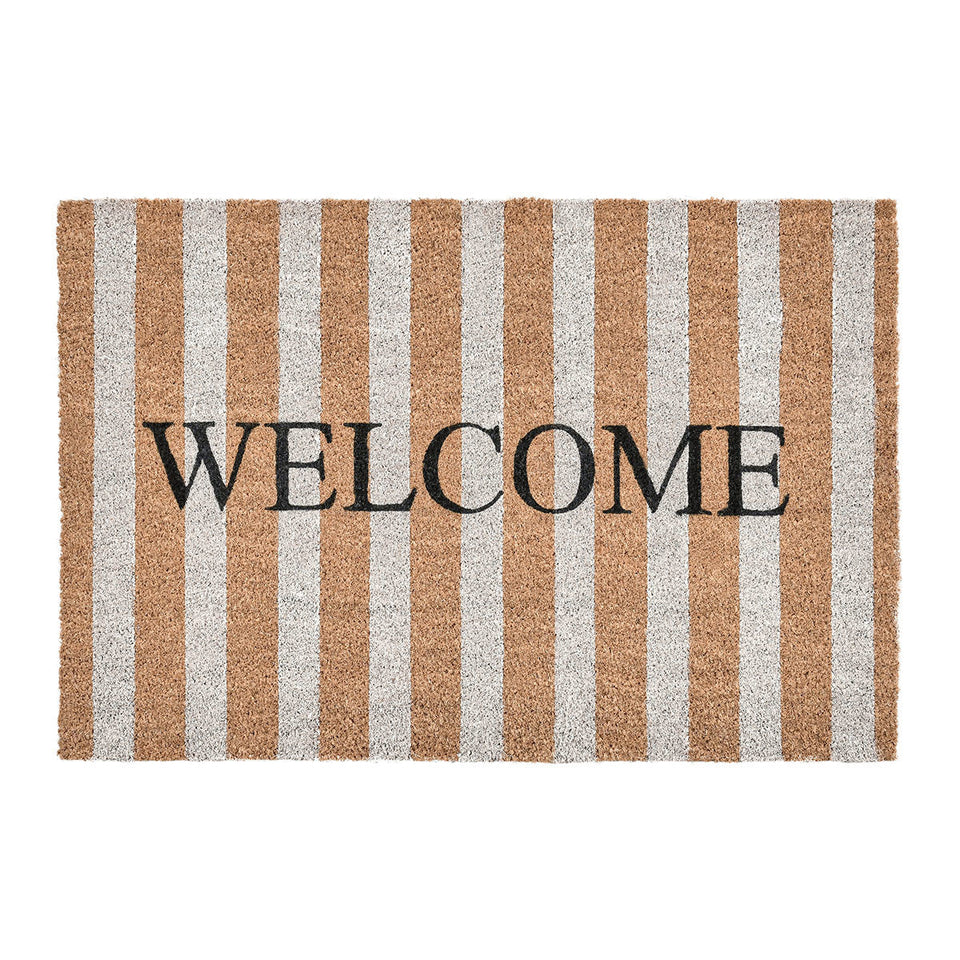 Doormat Striped Welcome