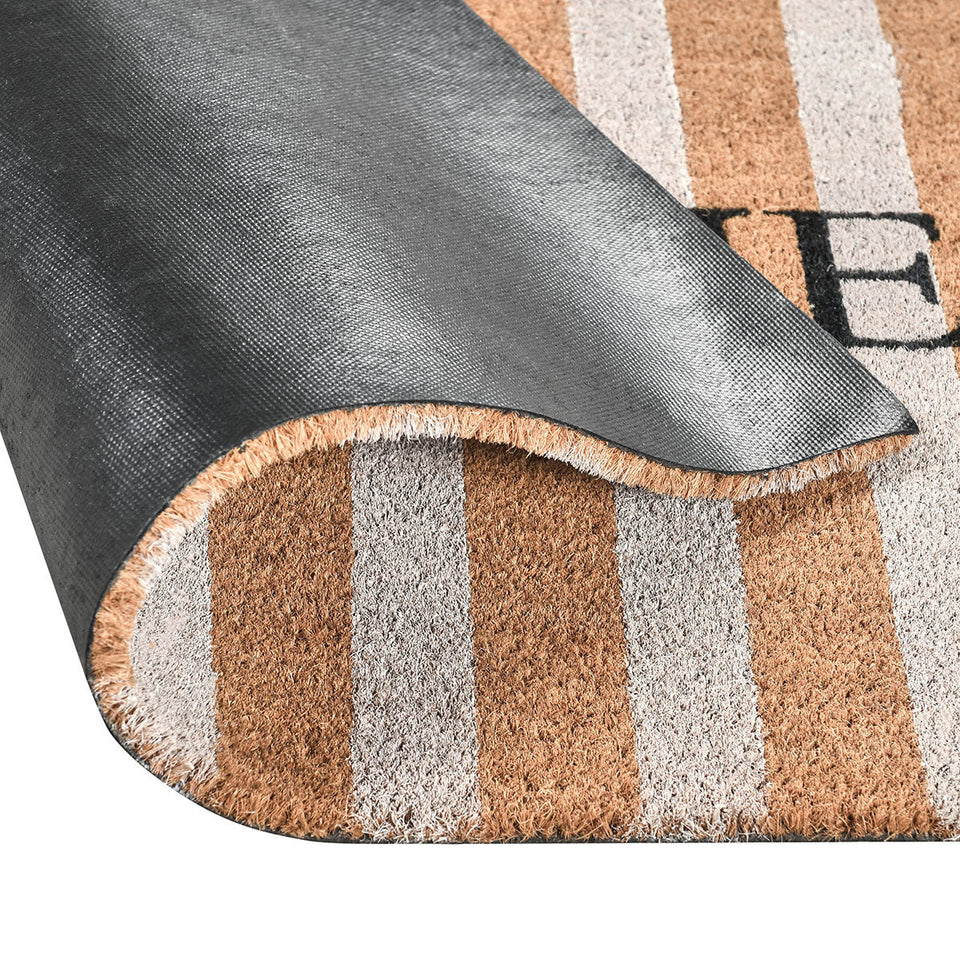 Doormat Striped Welcome