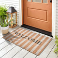 Doormat Striped Welcome