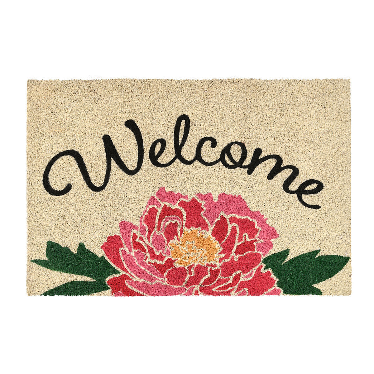Doormat Peony Welcome