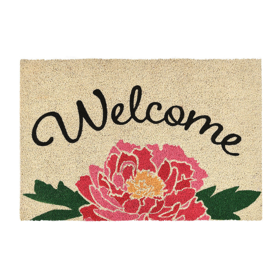 Doormat Peony Welcome