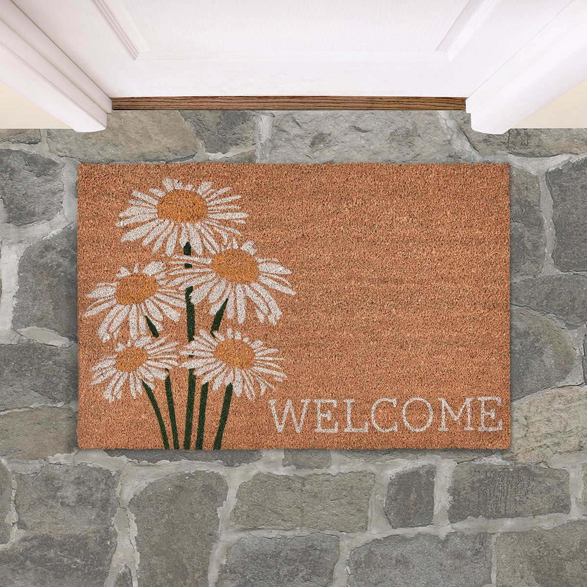 Doormat Daisy Welcome