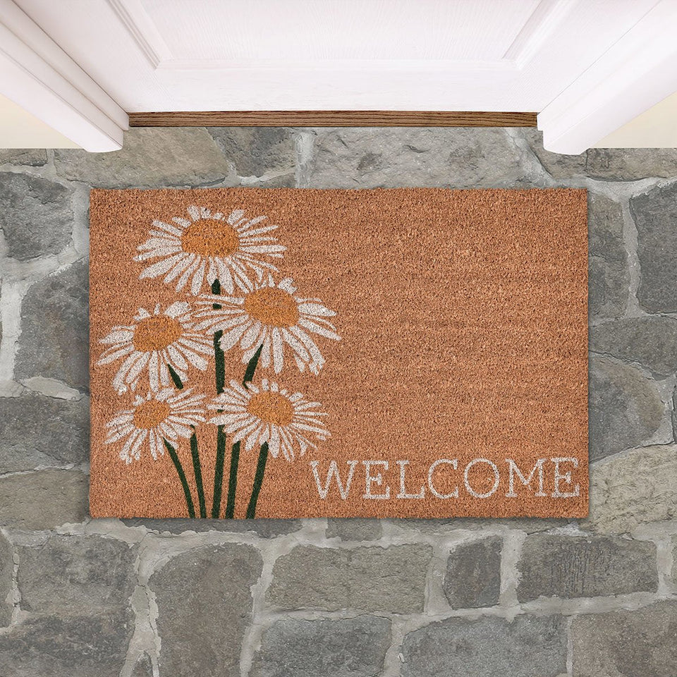 Doormat Daisy Welcome