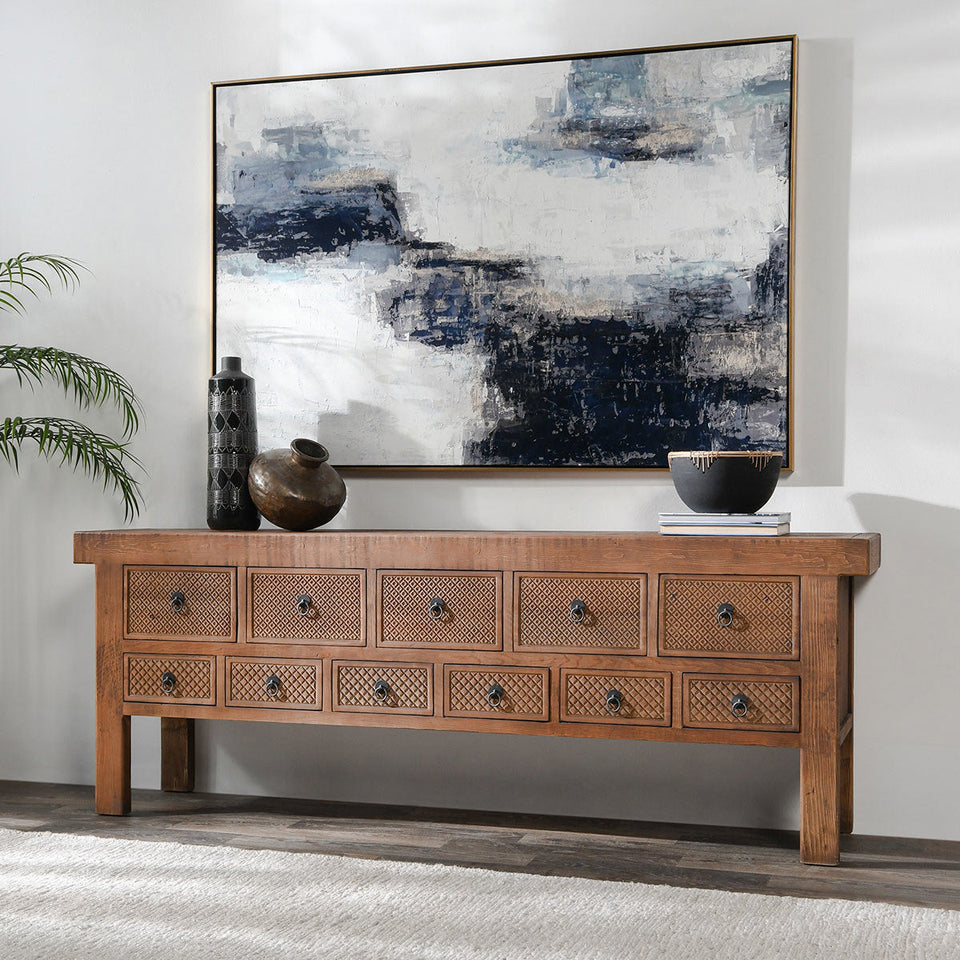 Lahey 11 Drawer Console Table