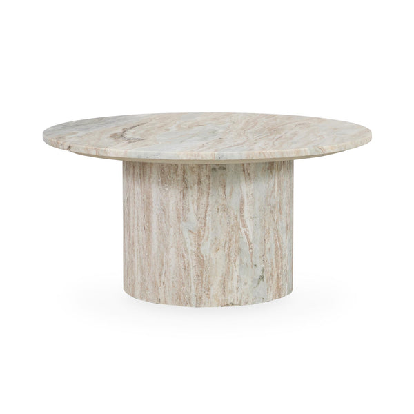 Amberly Marble Round Coffee Table lifestyle