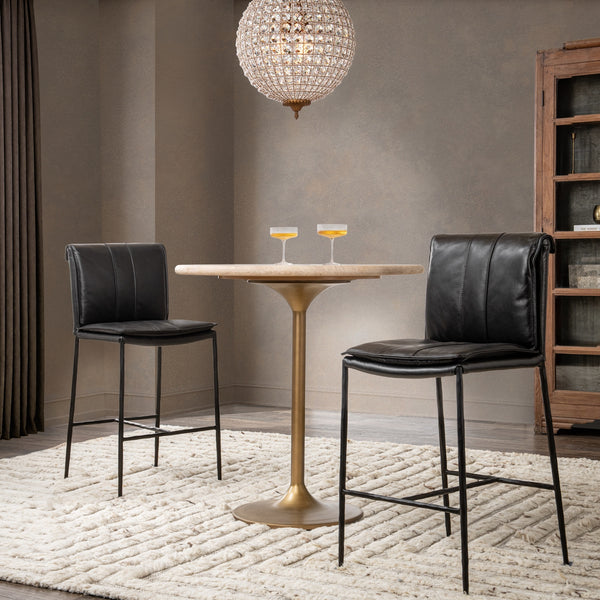 Malani Travertine Gathering Table lifestyle