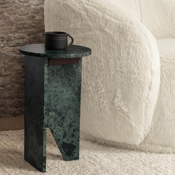 Briley Marble Round Accent Table Small lifestyle