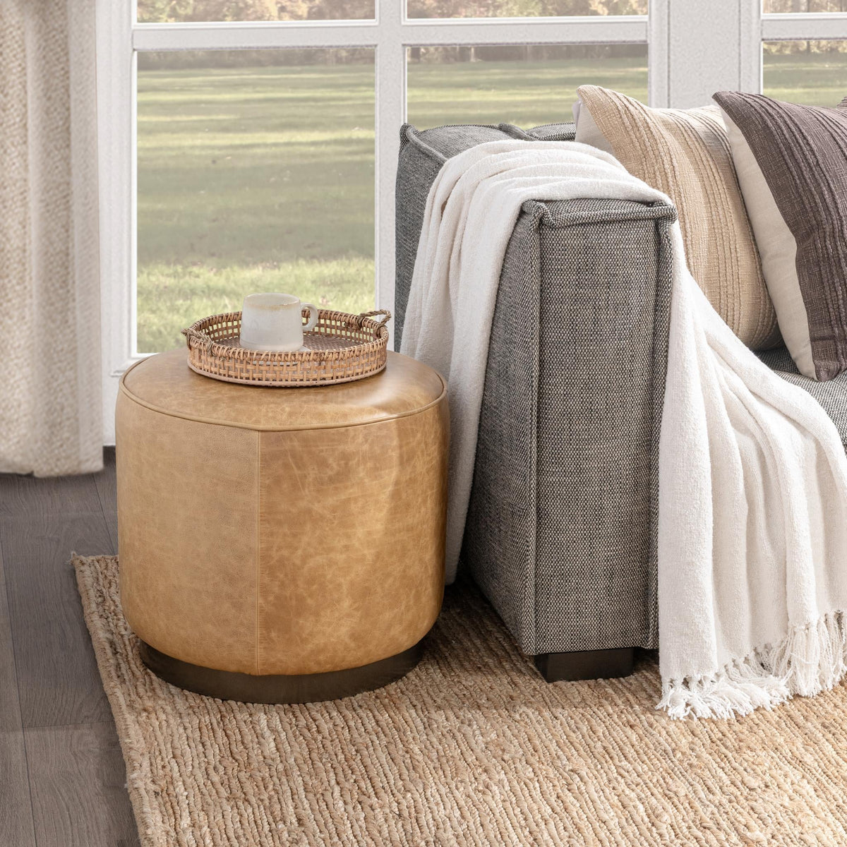 Clair Round Ottoman