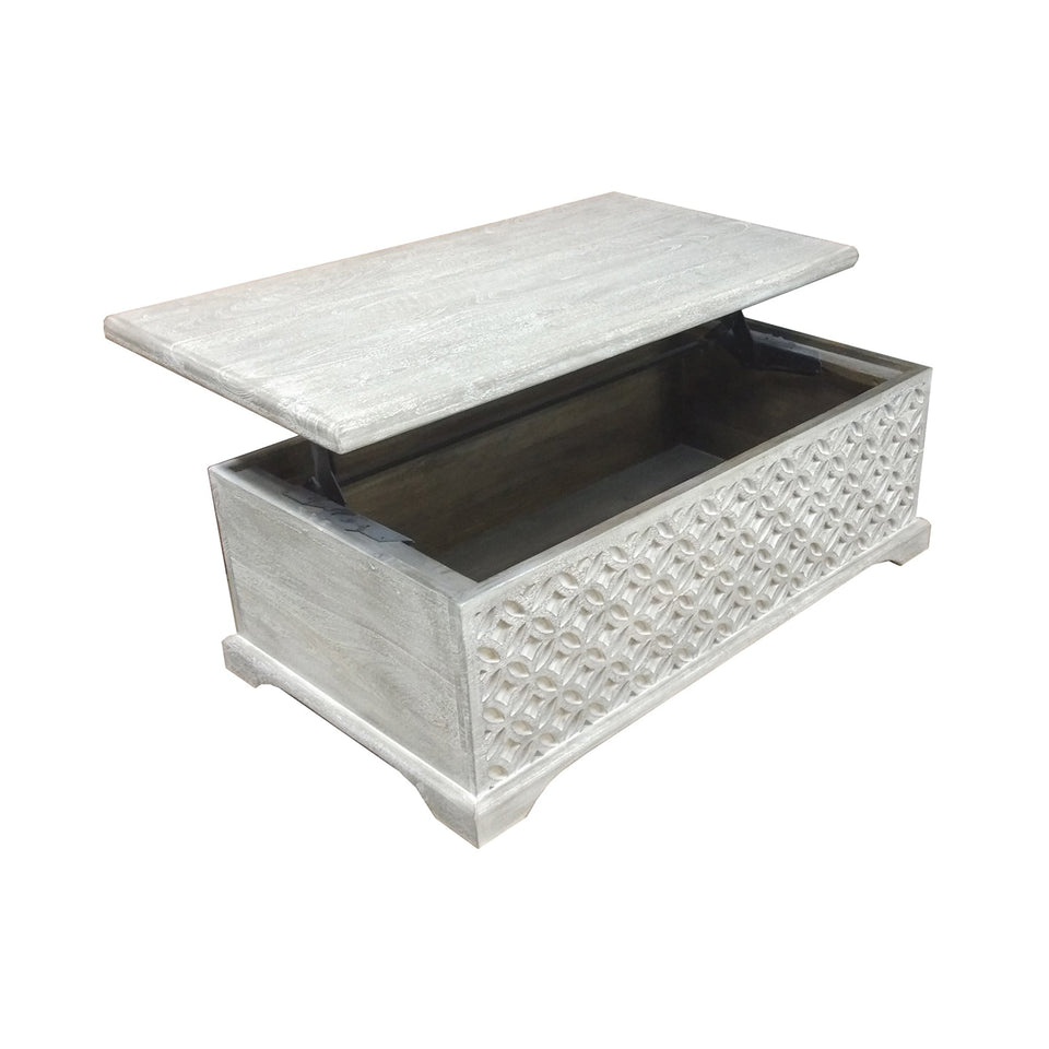 Carved Lift Top Coffee Table Parlor