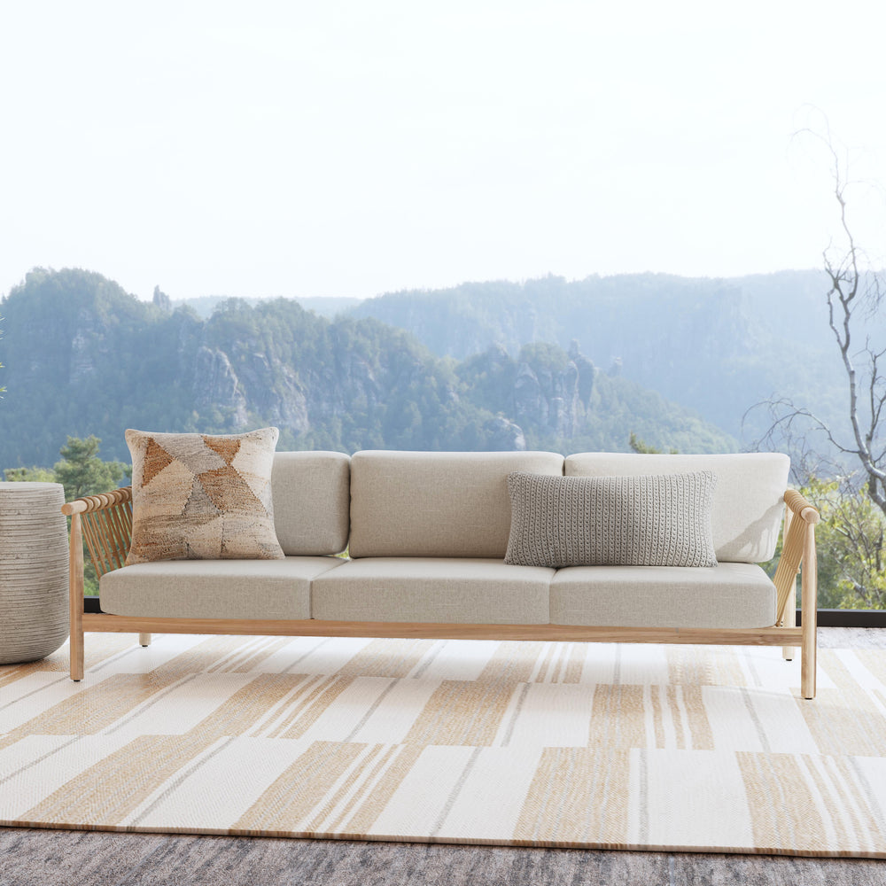 Leo Outdoor Sofa - Taupe lifestyle