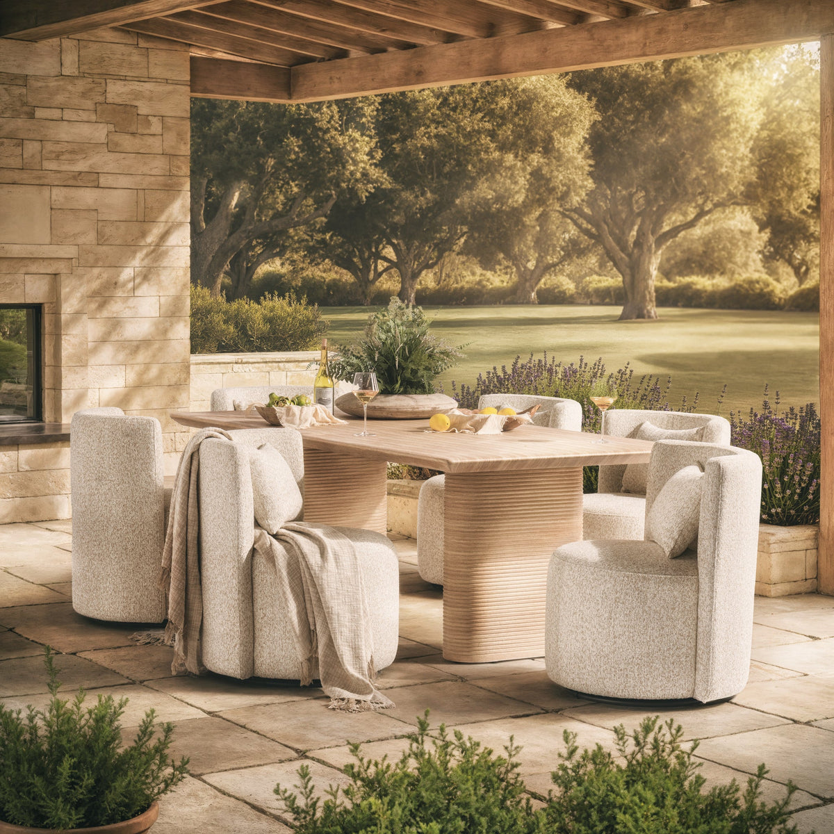 Solano Outdoor Swivel Dining Chair