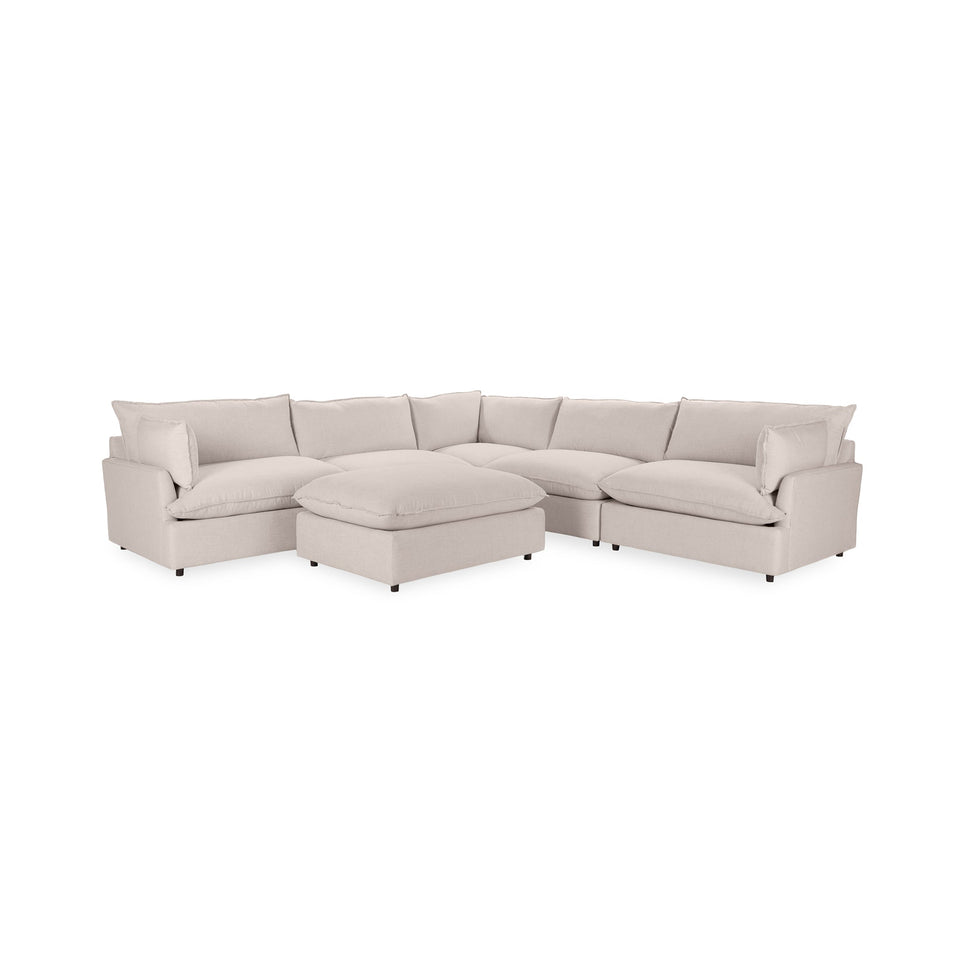 Caplan 6 Piece Sectional with Ottoman