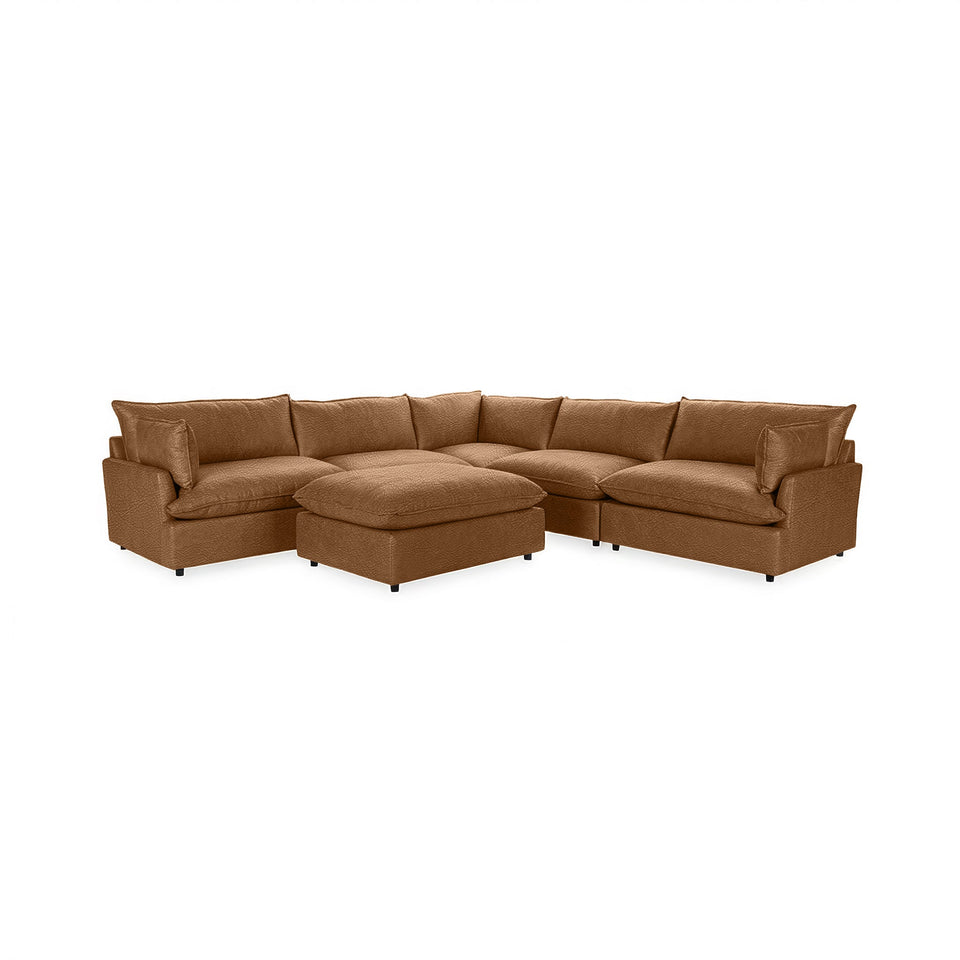 Caplan 6 Piece Sectional with Ottoman