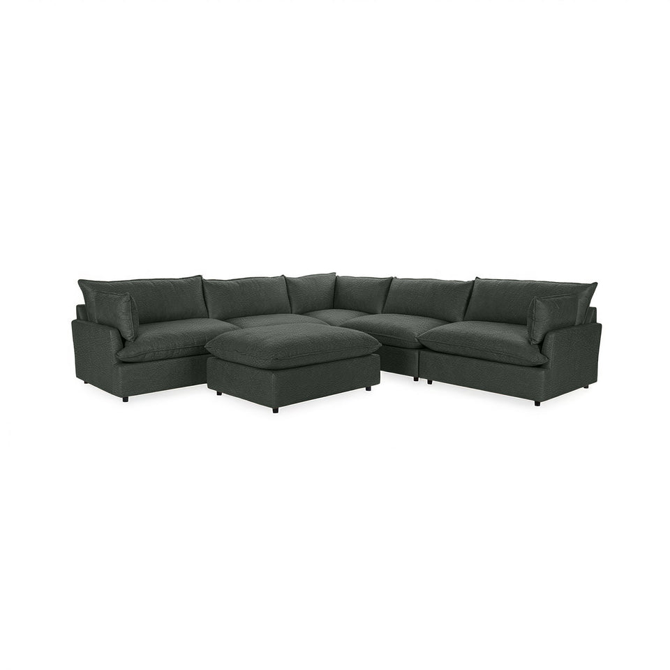 Caplan 6 Piece Sectional with Ottoman