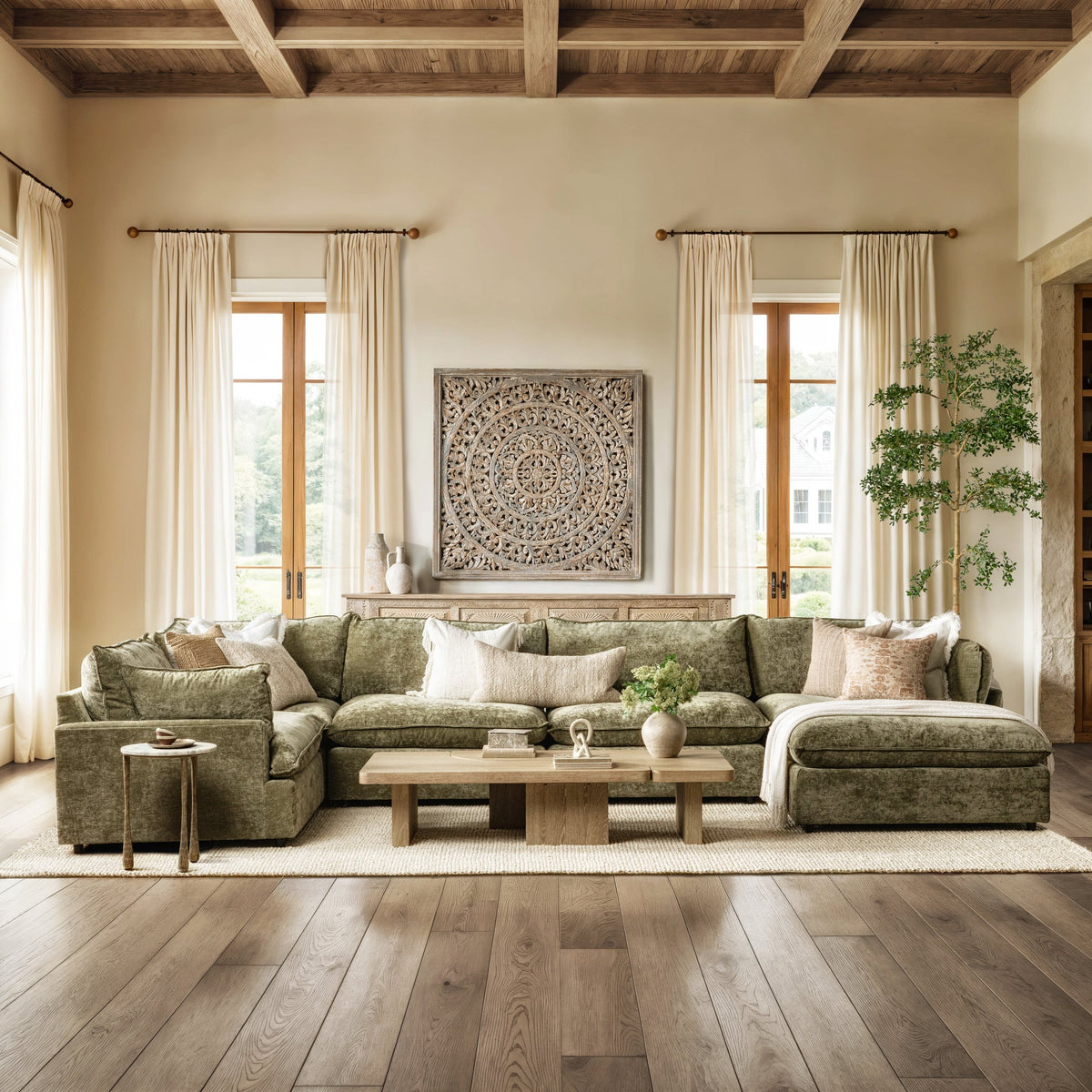 Caplan 6 Piece Sectional with Ottoman