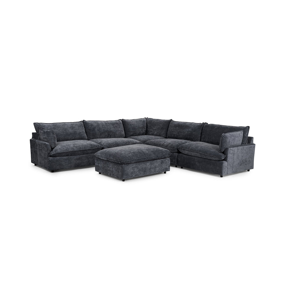 Caplan 6 Piece Sectional with Ottoman