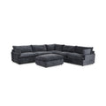 Caplan 6 Piece Sectional with Ottoman