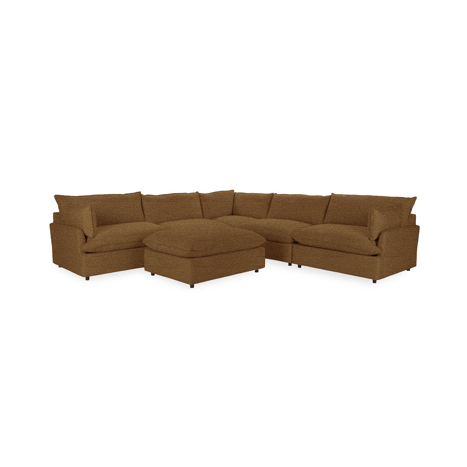 Caplan 6 Piece Sectional with Ottoman