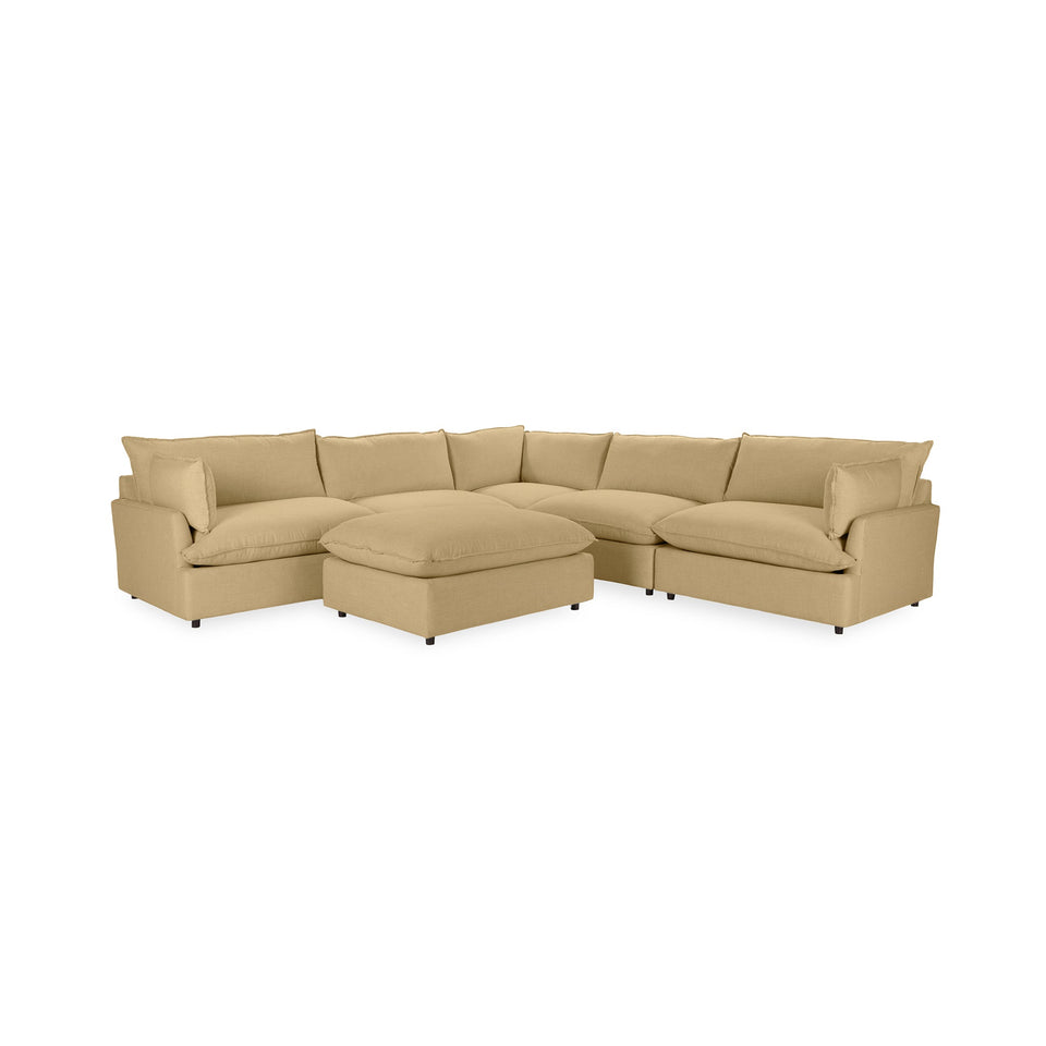Caplan 6 Piece Sectional with Ottoman