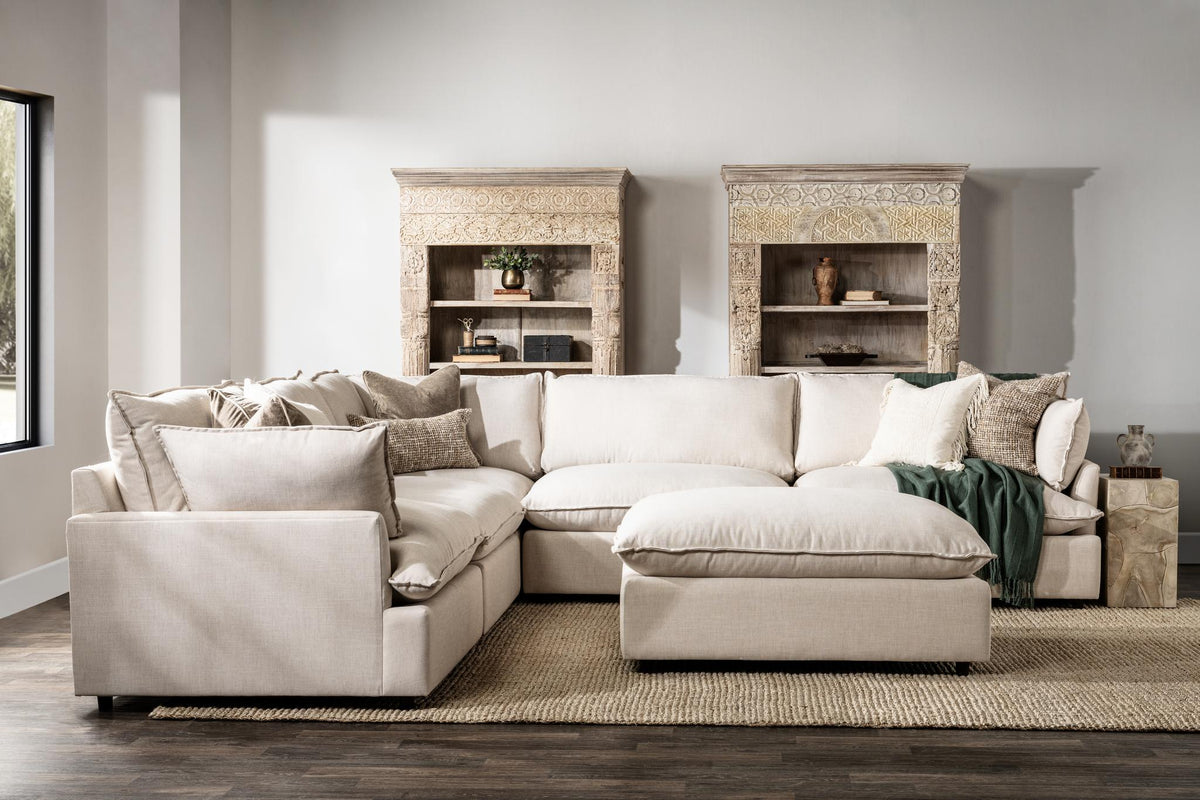 Caplan 6 Piece Sectional with Ottoman