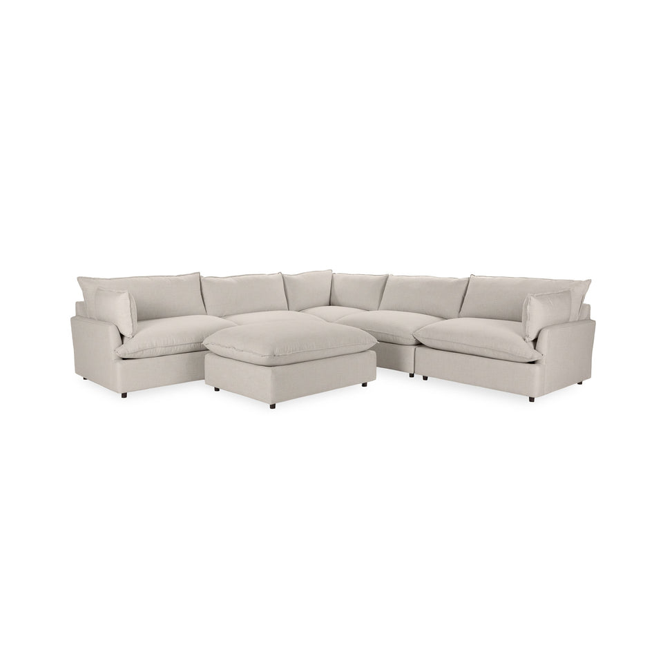 Caplan 6 Piece Sectional with Ottoman
