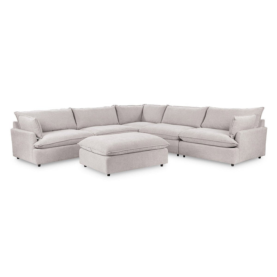 Caplan 6 Piece Sectional with Ottoman