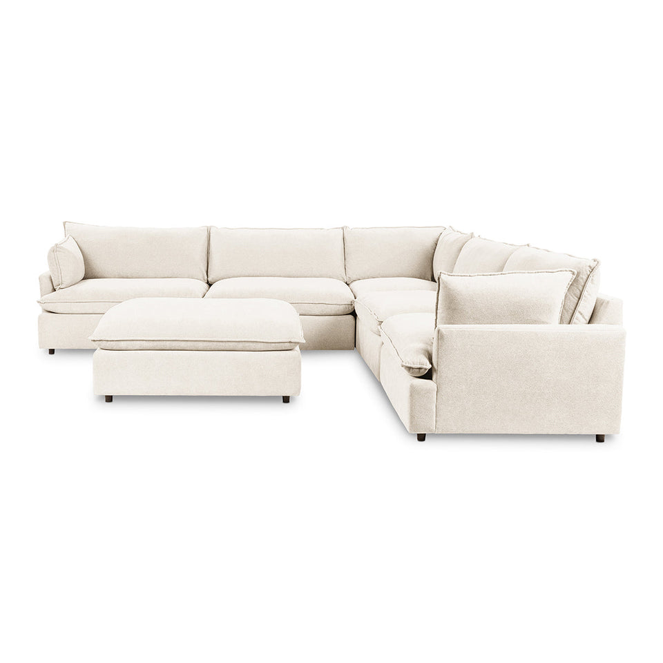Caplan 6 Piece Sectional with Ottoman