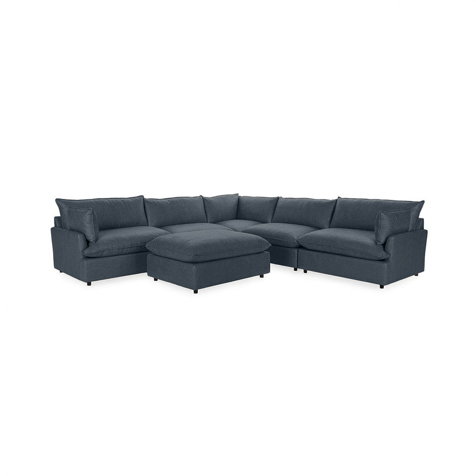 Caplan 6 Piece Sectional with Ottoman