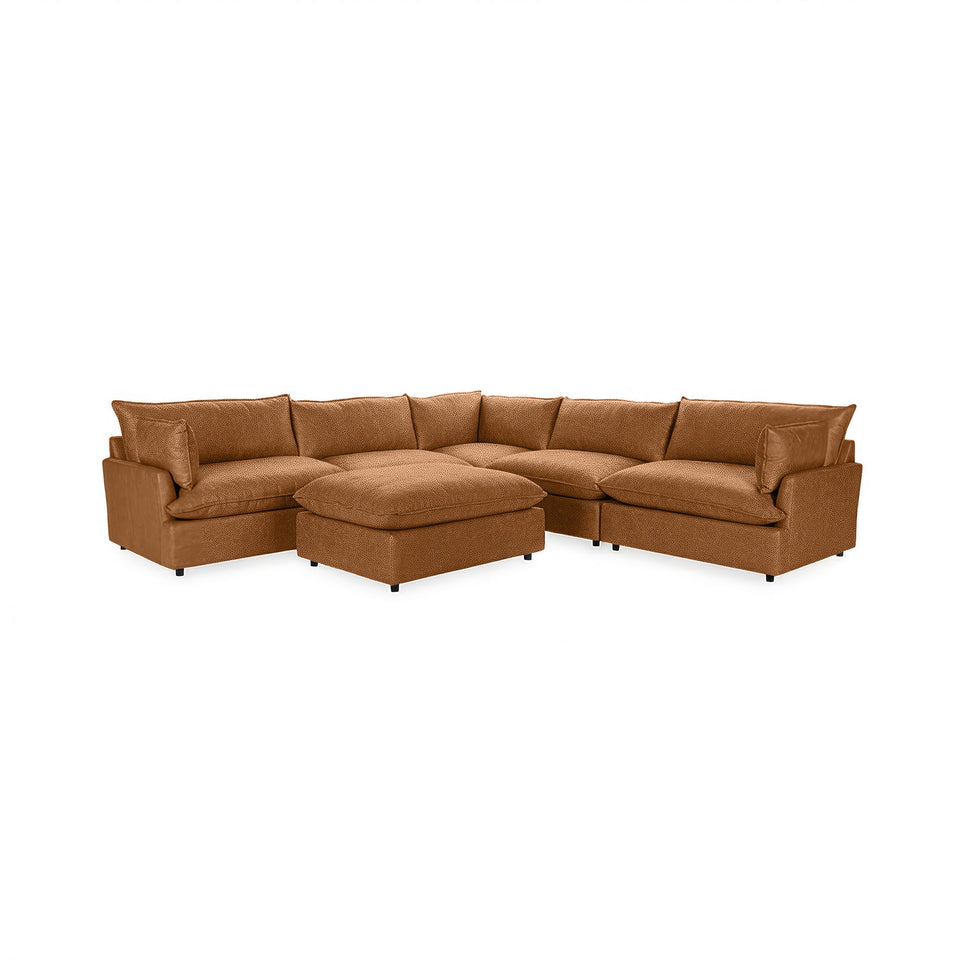 Caplan 6 Piece Sectional with Ottoman