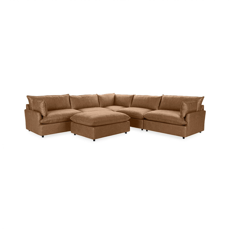 Caplan 6 Piece Sectional with Ottoman