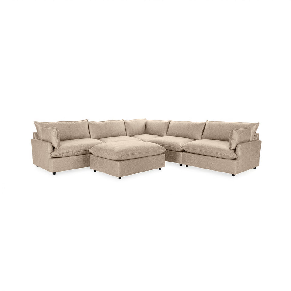 Caplan 6 Piece Sectional with Ottoman
