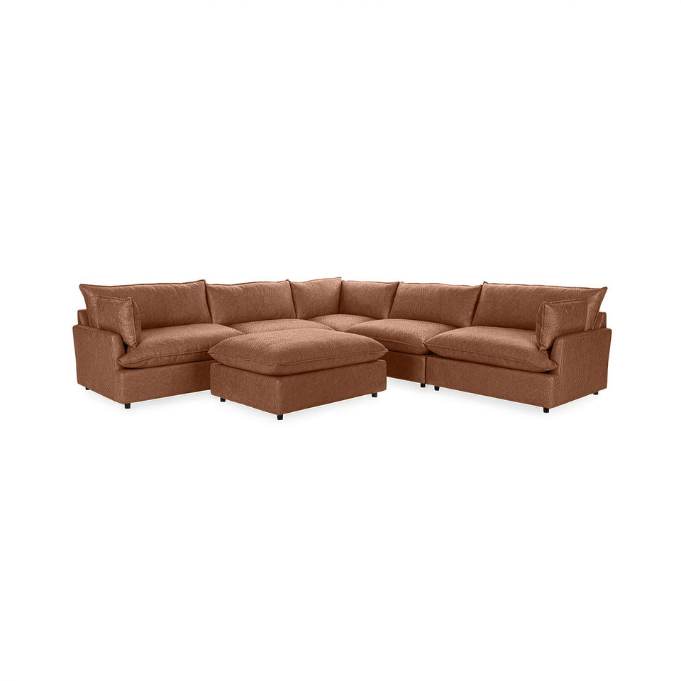 Caplan 6 Piece Sectional with Ottoman