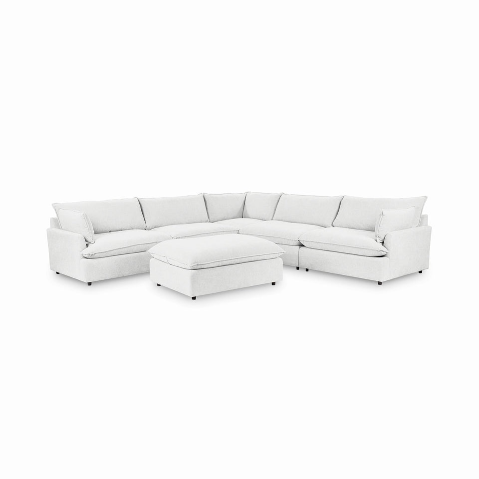 Caplan 6 Piece Sectional with Ottoman