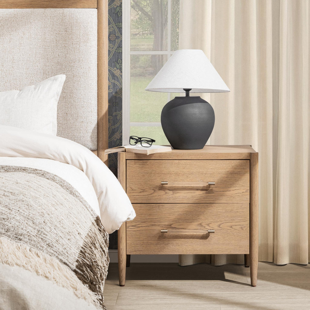 Alisen 2 Drawer Nightstand