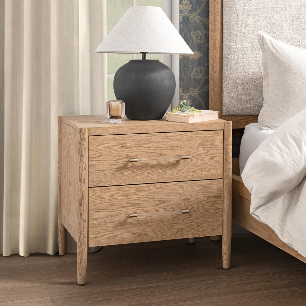 Alisen 2 Drawer Nightstand