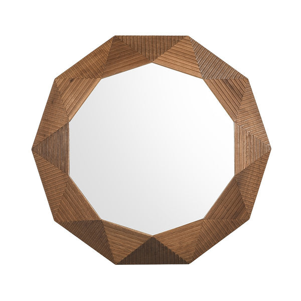 Santa Barbara Solid Wood Round Mirror lifestyle