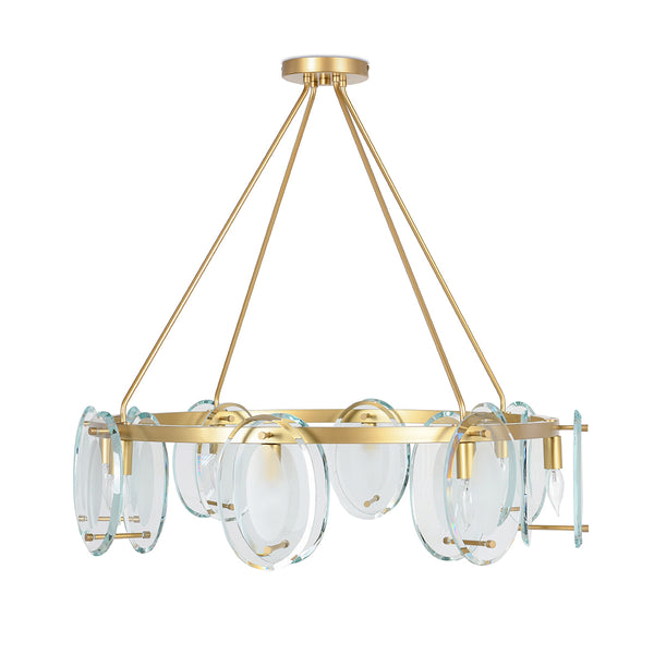 Gina Glass Round Chandelier