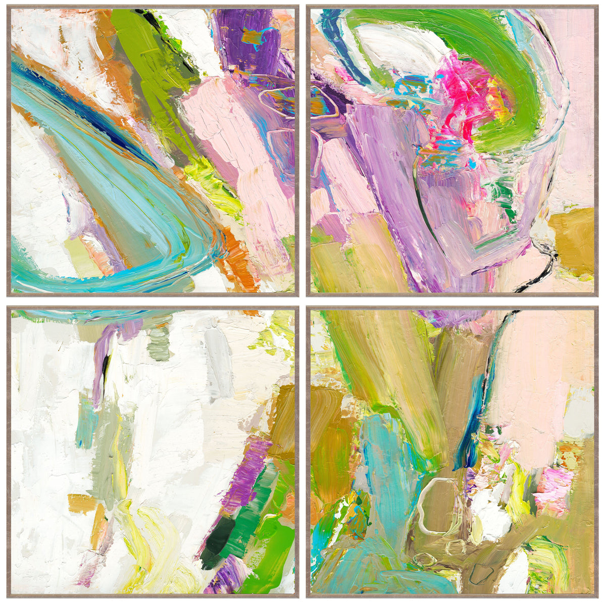 Swoosh Painting Set of 4 by Buddy Whitlock