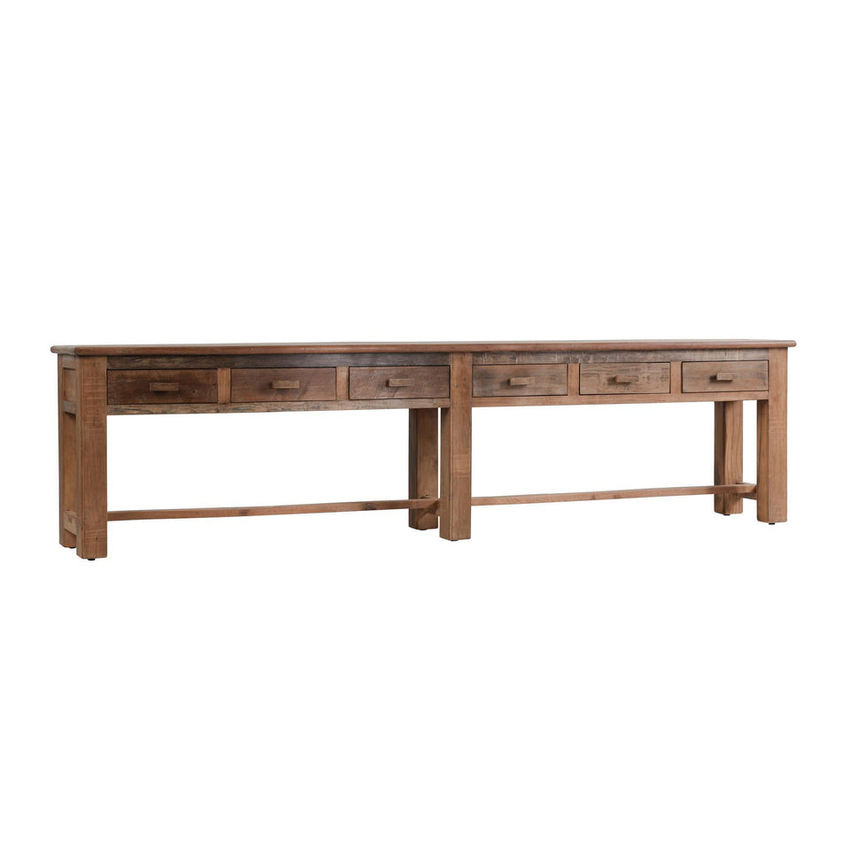 Ezra 6 Drawer Console Table