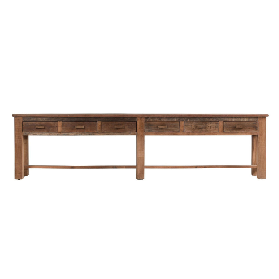 Ezra 6 Drawer Console Table