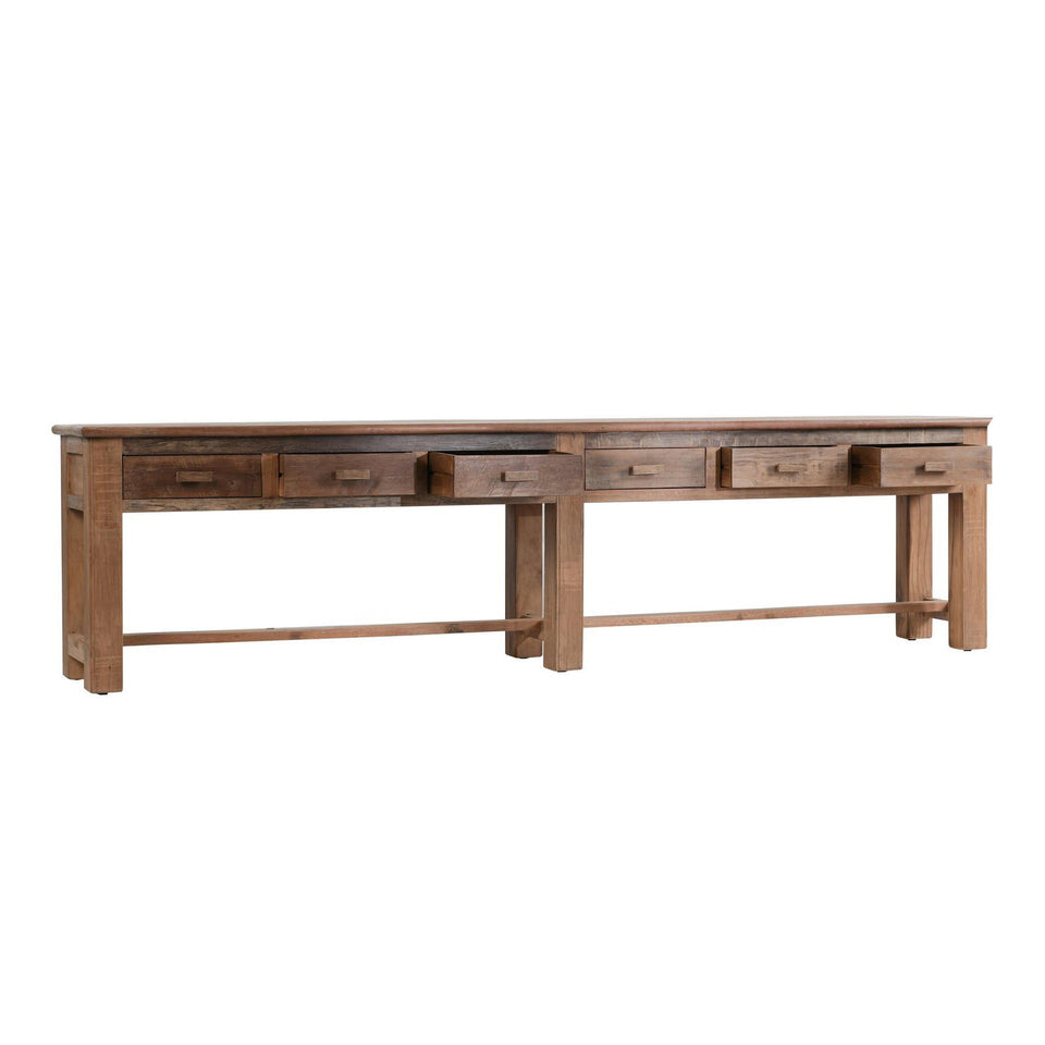 Ezra 6 Drawer Console Table