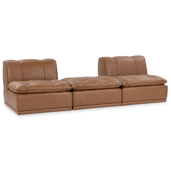 Haven Upholstered Modular 2pc Sectional w/ Ottoman