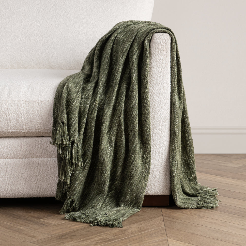 TC Sharma Throw 50x70 - Cedar Green lifestyle