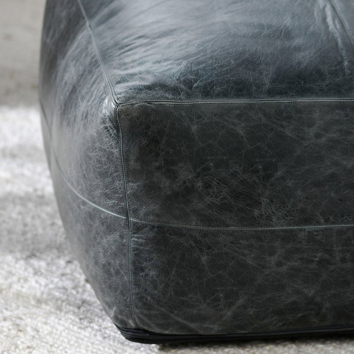 Leather Dexter Pouf