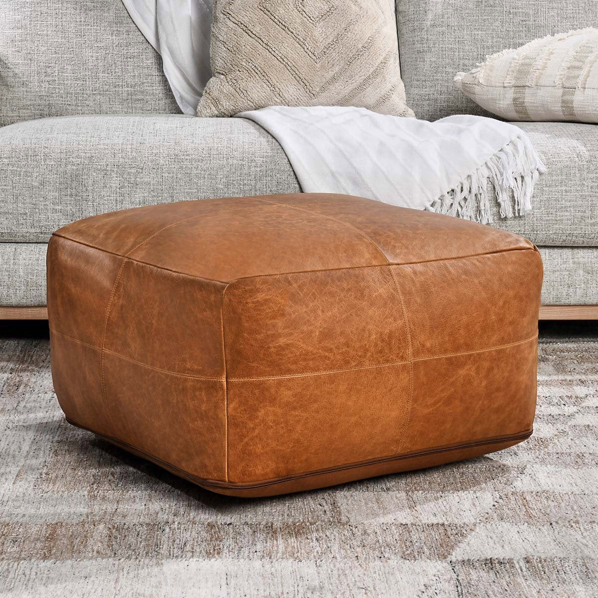 Leather Dumont Pouf