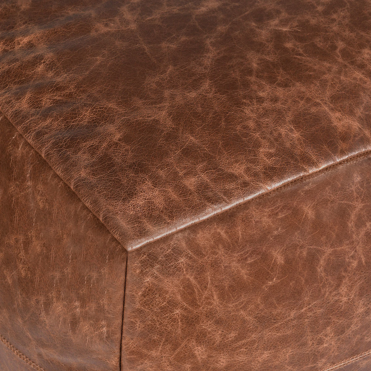 Leather Kona Pouf