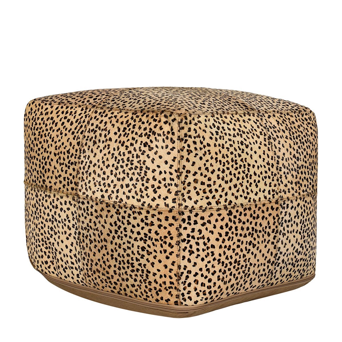 Leopard Hide Pouf
